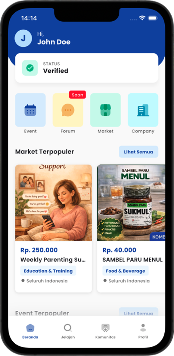 Tampilan aplikasi EXPAN